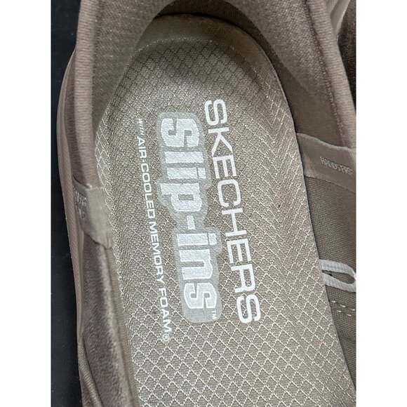 Skechers Womens Slip-Ins Air-Cooled Memory Foam Taupe Casual Shoes Size 7.5 - Picture 4 of 8